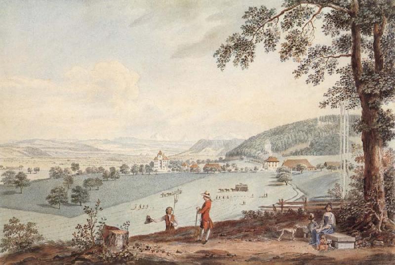 Johann Ludwig Aberli Kehrsatz in Bern view of north Sweden oil painting art